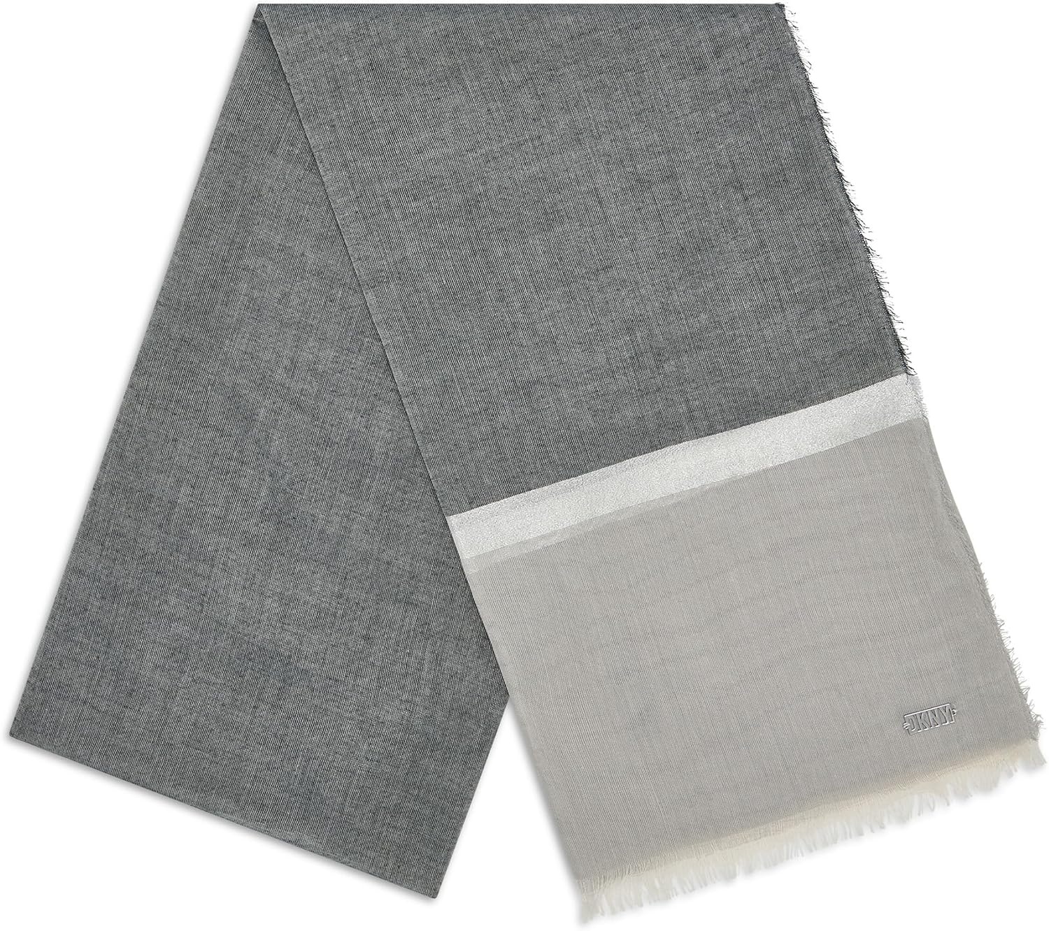 image:imageDKNY Womens Colorblock Metallic Wrap ScarfBlack