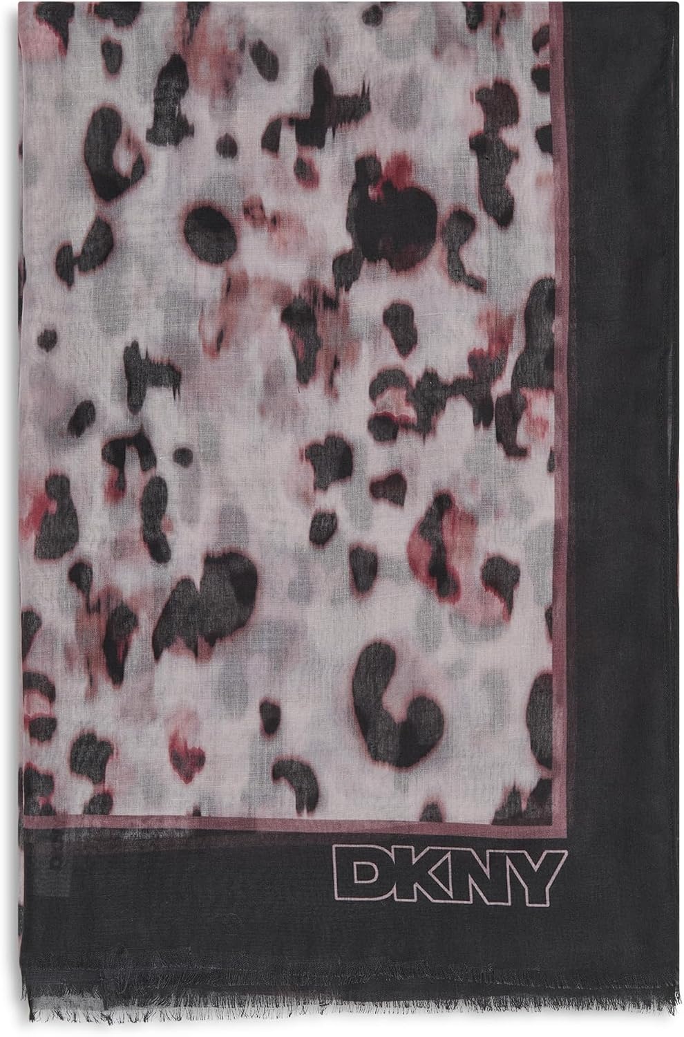 image:imageDKNY Womens Colored Leopard Oversized ScarfBloom Pink