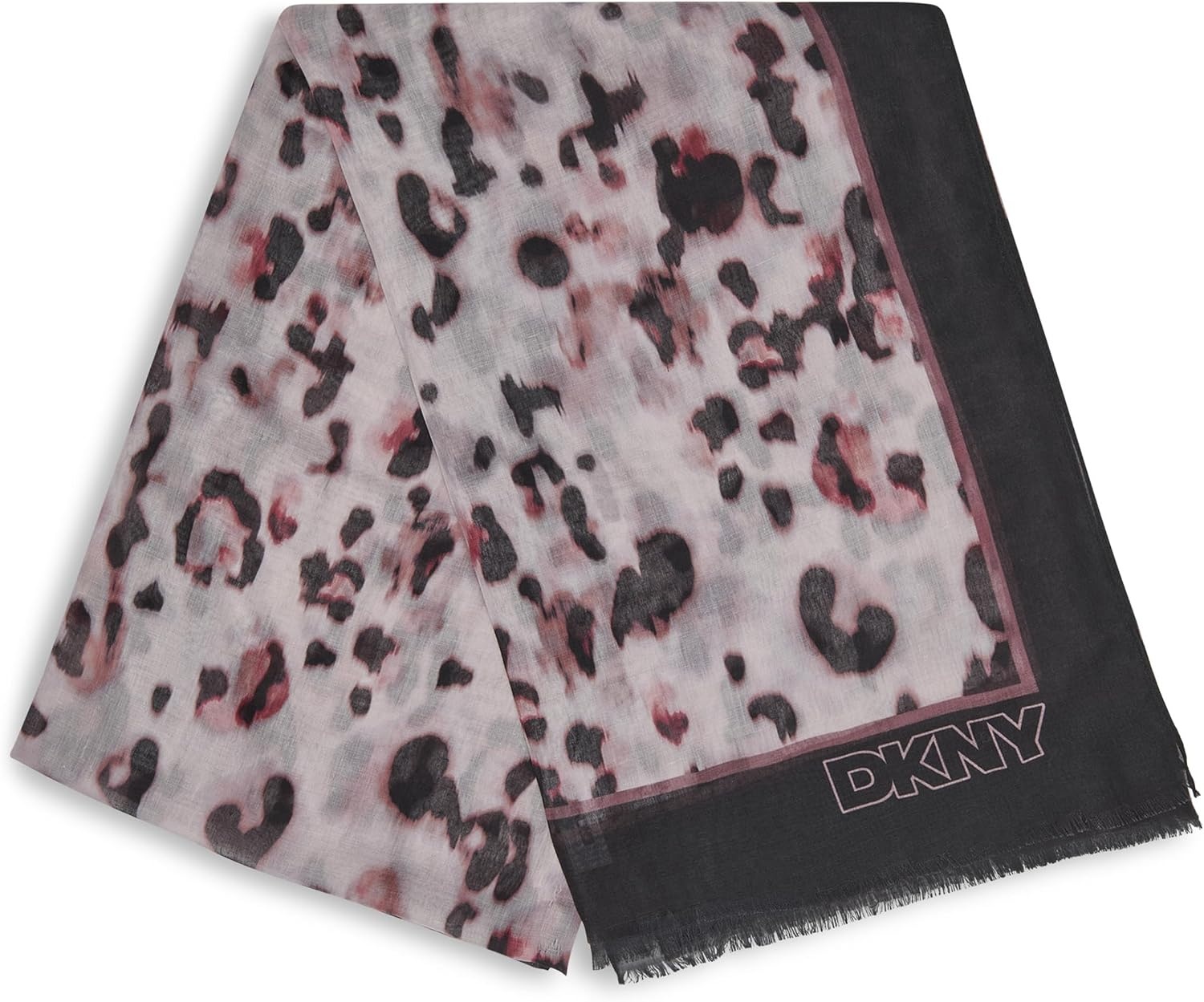 image:imageDKNY Womens Colored Leopard Oversized ScarfBloom Pink