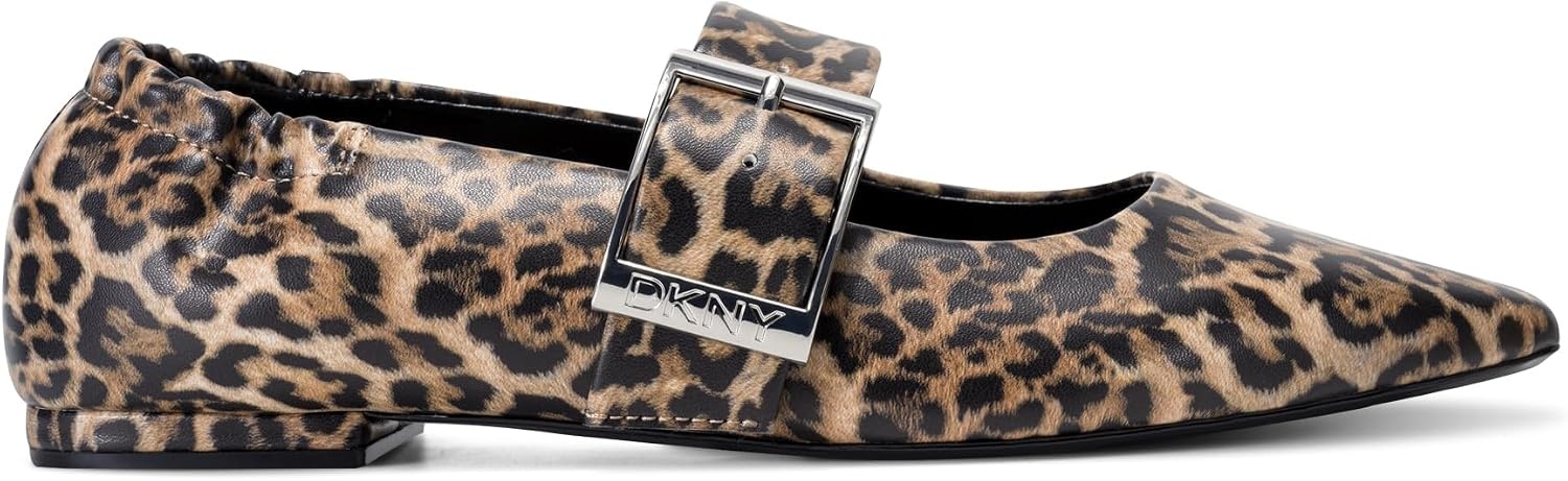 image:imageDKNY Womens Cormic Ballet Flat with BuckleLeopard Print