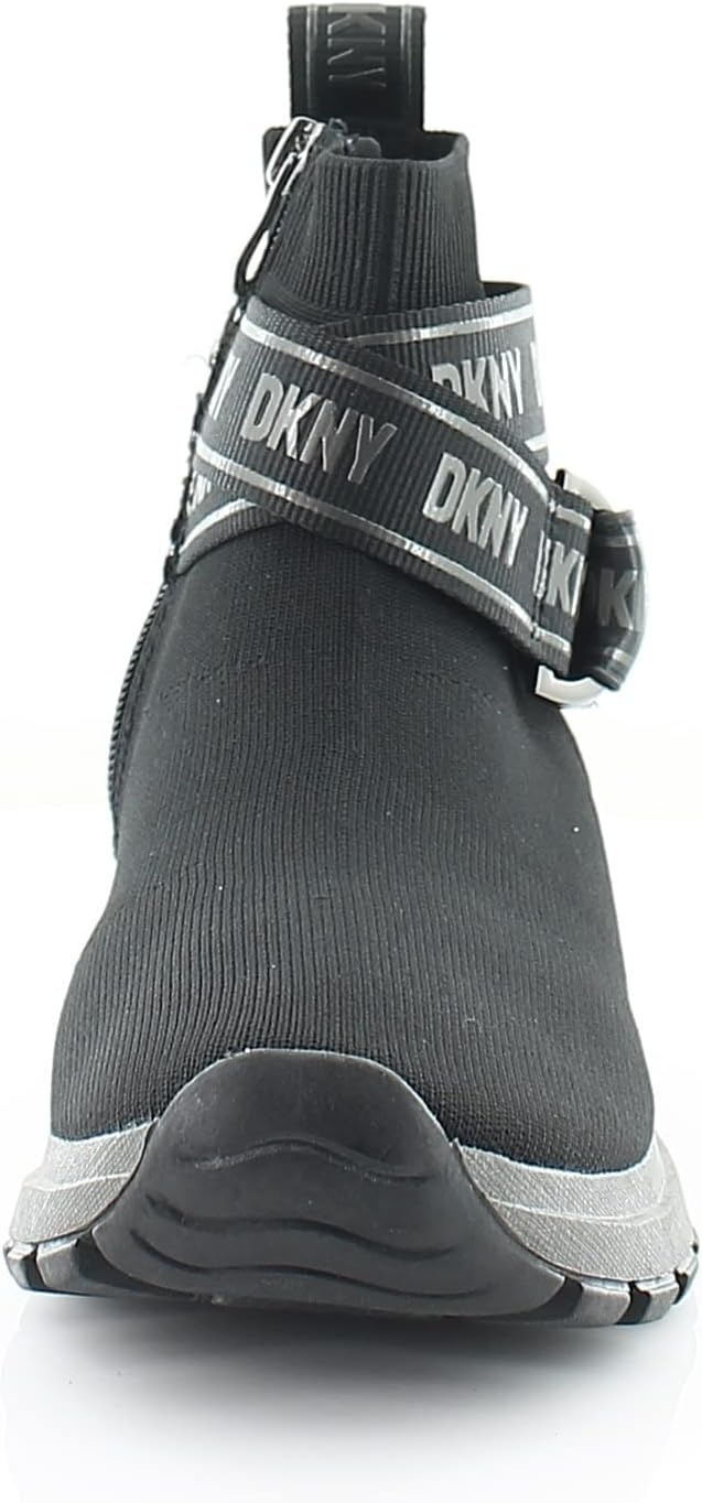 image:imageDKNY Womens Cosmos Wedge SneakersBlackDark Gunmetal