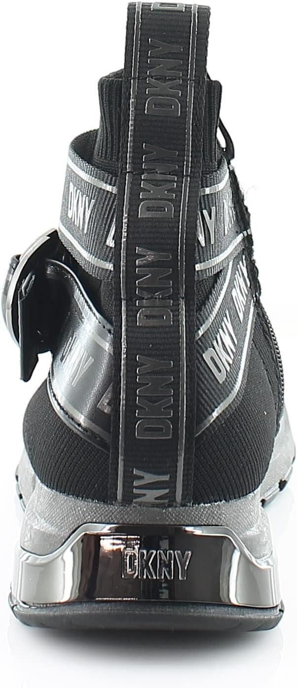 image:imageDKNY Womens Cosmos Wedge SneakersBlackDark Gunmetal