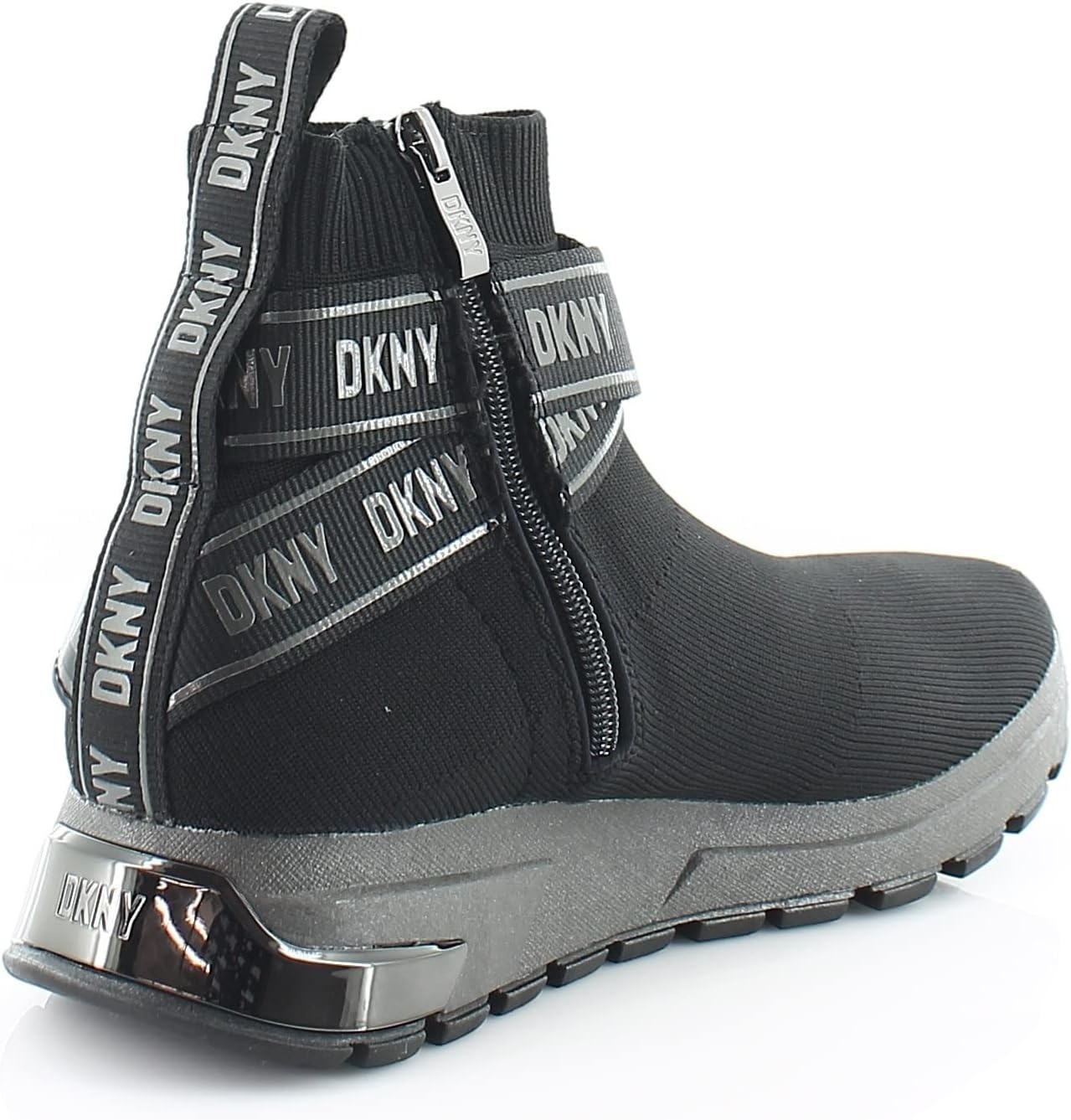 image:imageDKNY Womens Cosmos Wedge SneakersBlackDark Gunmetal