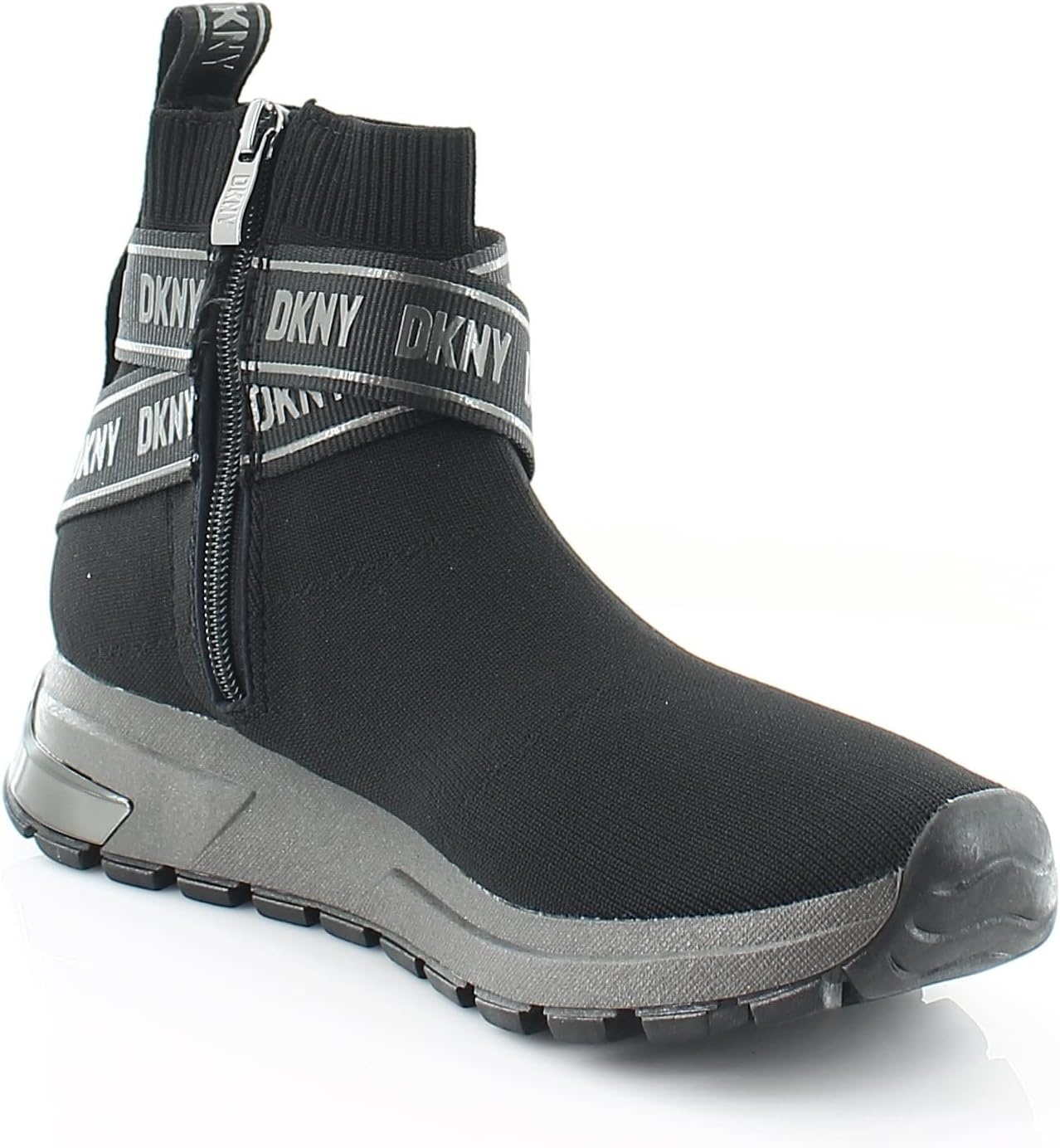 image:imageDKNY Womens Cosmos Wedge SneakersBlackDark Gunmetal