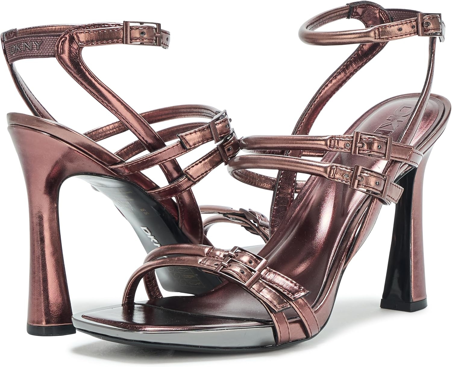image:imageDKNY Womens Cyril Evening Double Belt Strap Heeled PumpAntique Rose