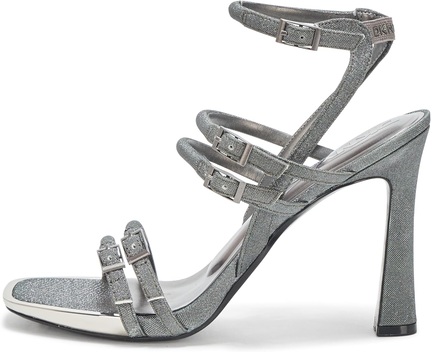 image:imageDKNY Womens Cyril Evening Double Belt Strap Heeled PumpGraphite