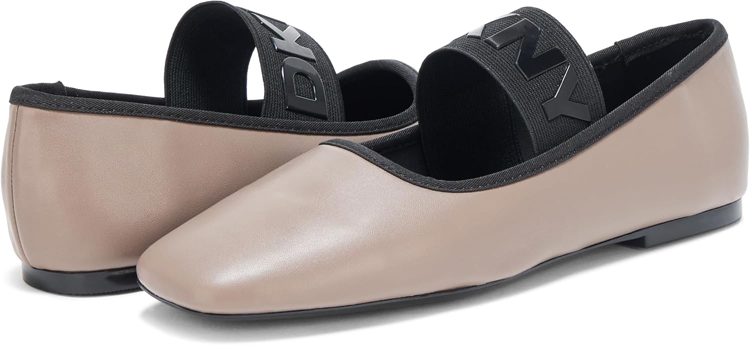 image:imageDKNY Womens Dace Square Toe Ballet FlatAsh