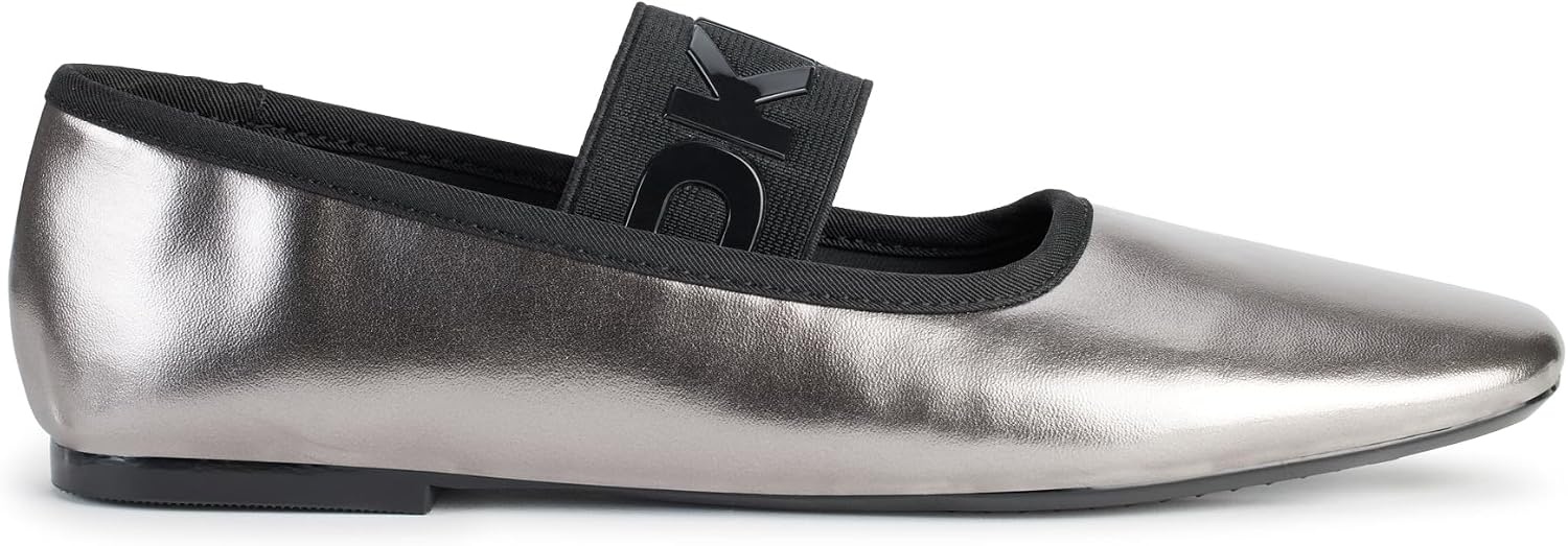 image:imageDKNY Womens Dace Square Toe Ballet FlatPewter