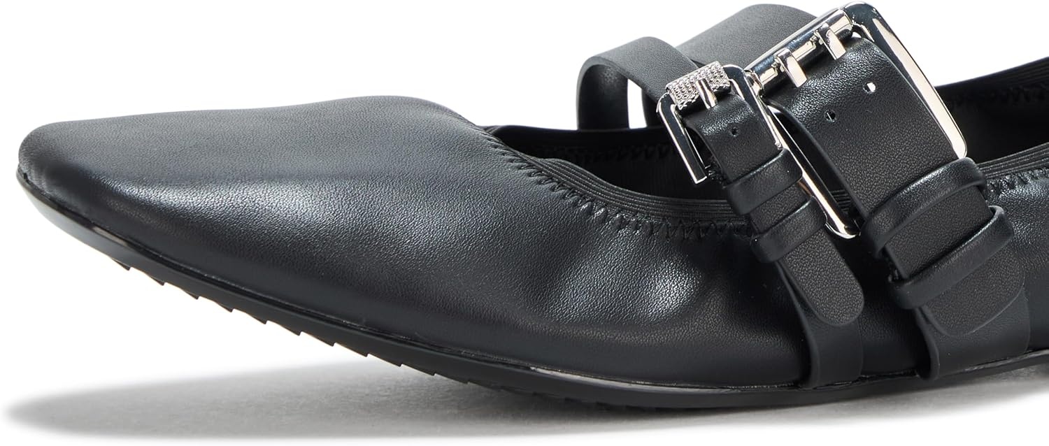 image:imageDKNY Womens Dade Ballet Flat with Double Buckle StrapBlack