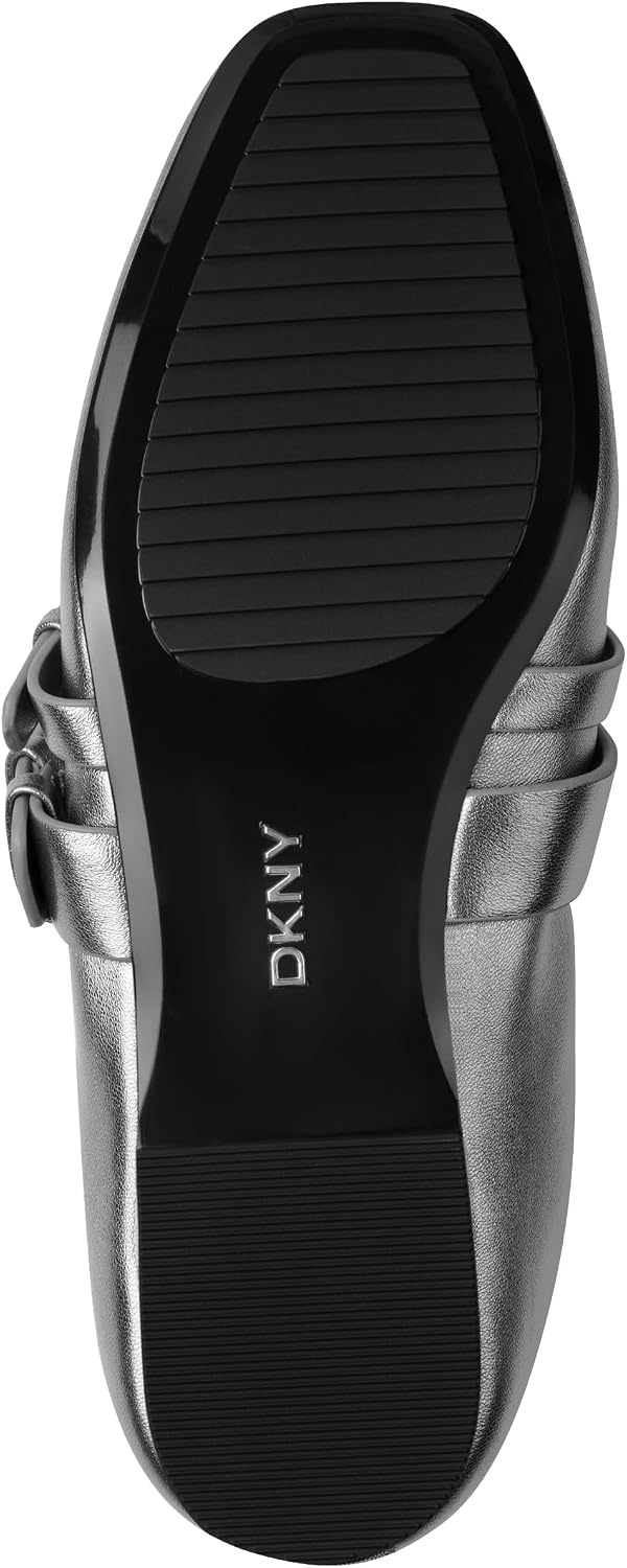 image:imageDKNY Womens Dade Ballet Flat with Double Buckle StrapNickel