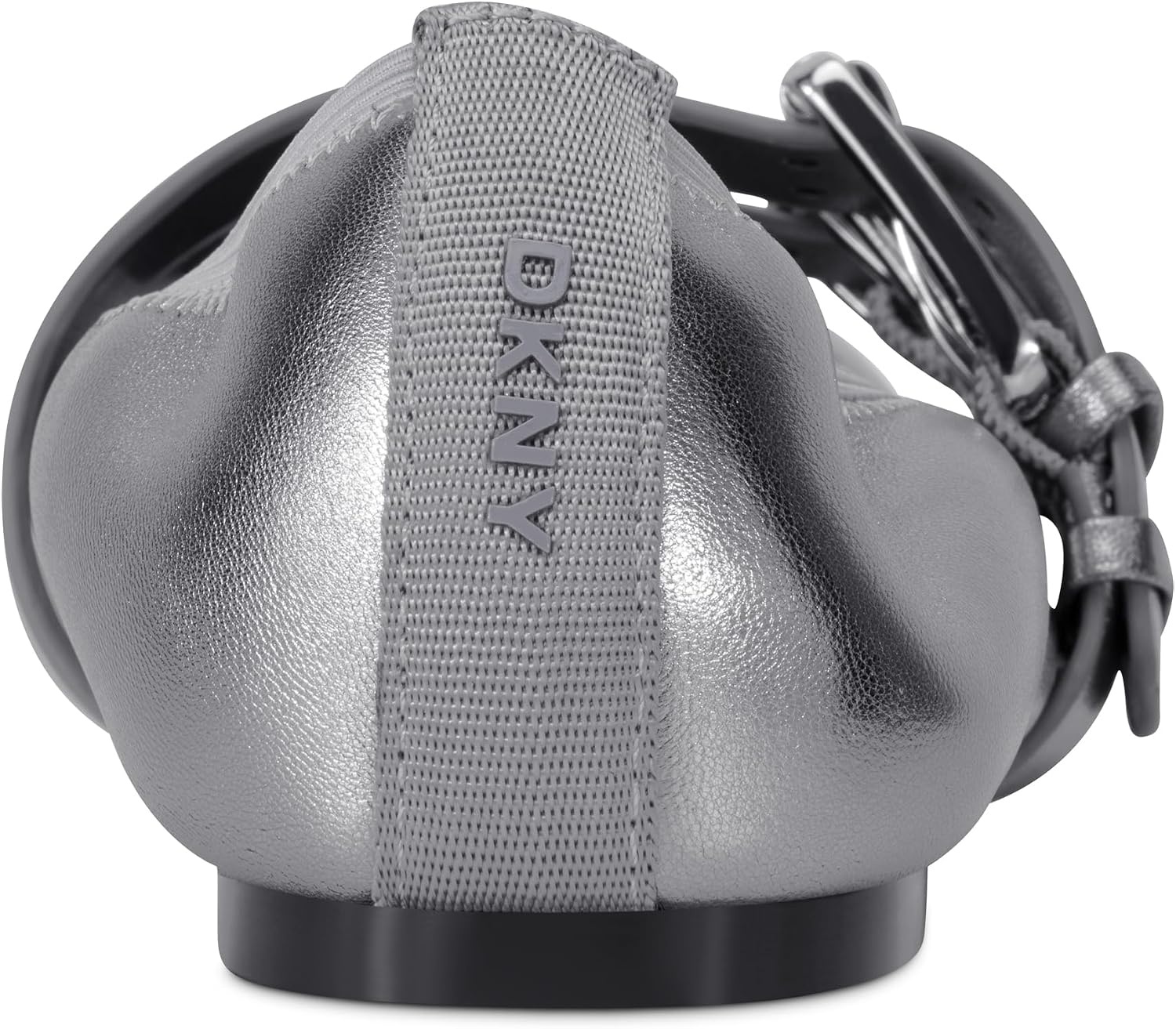 image:imageDKNY Womens Dade Ballet Flat with Double Buckle StrapNickel