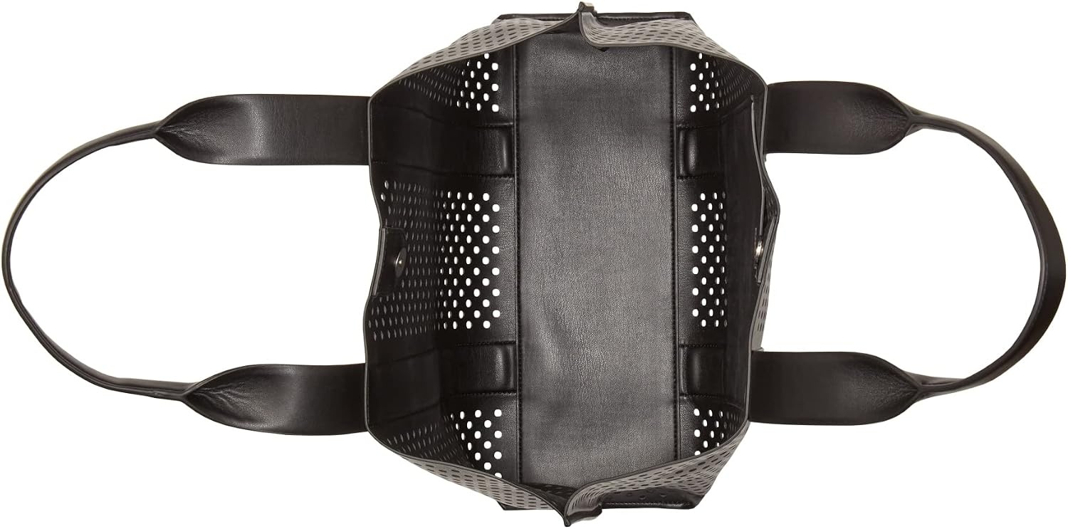 image:imageDKNY Womens Dakota Medium Tote BagBlackSilver Combo