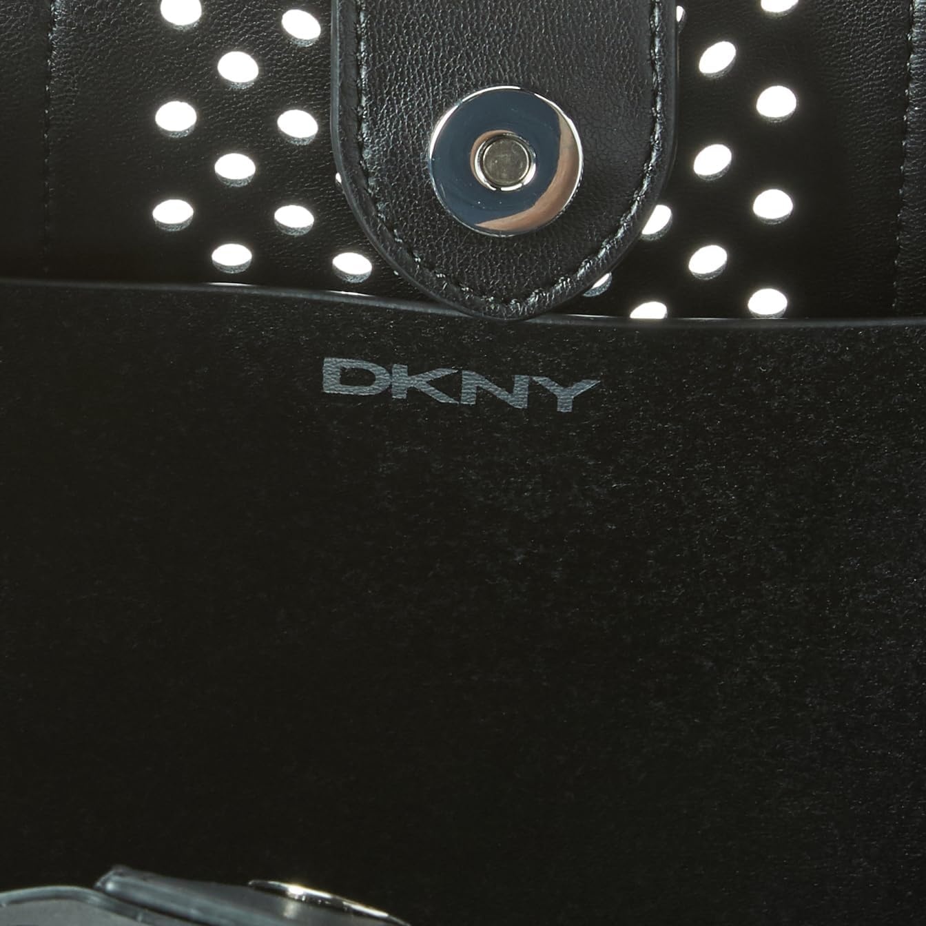 image:imageDKNY Womens Dakota Medium Tote BagBlackSilver Combo