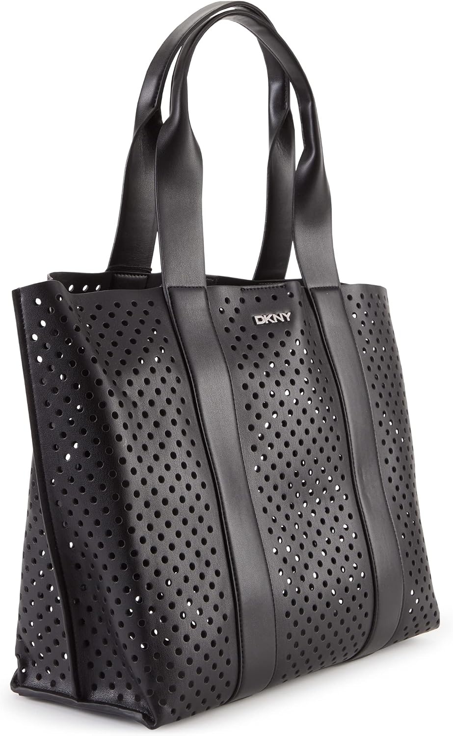 image:imageDKNY Womens Dakota Medium Tote BagBlackSilver Combo