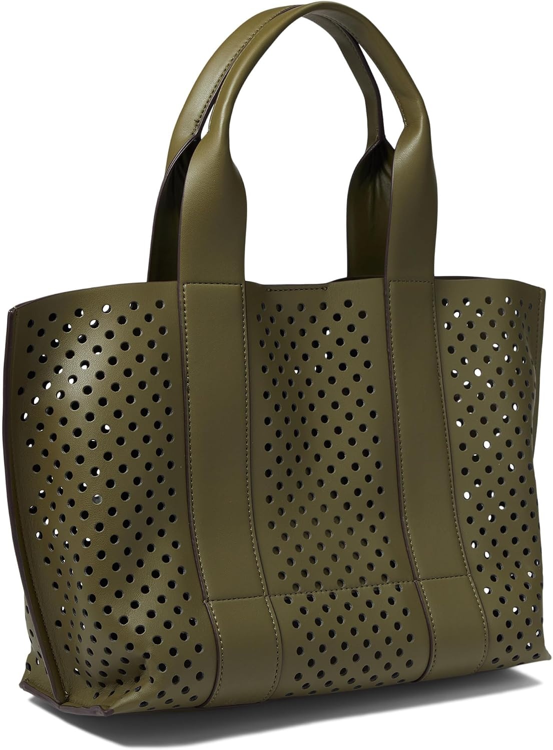 image:imageDKNY Womens Dakota Medium Tote BagMilitary GreenSilver