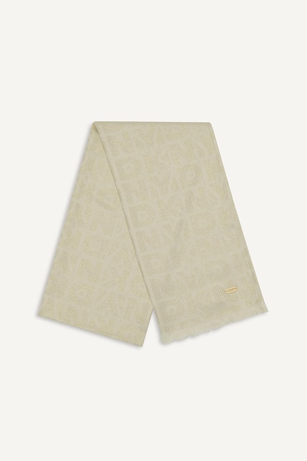 image:imageDKNY Womens Diagonal Block Print Scarf Ivory One Size