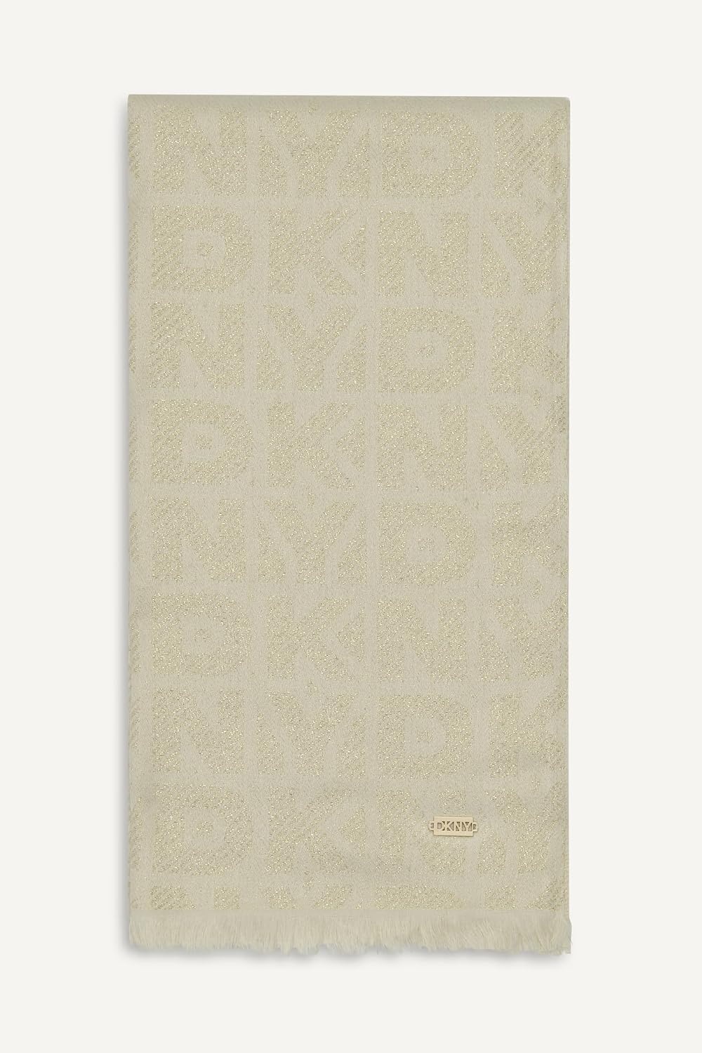 image:imageDKNY Womens Diagonal Block Print Scarf Ivory One Size