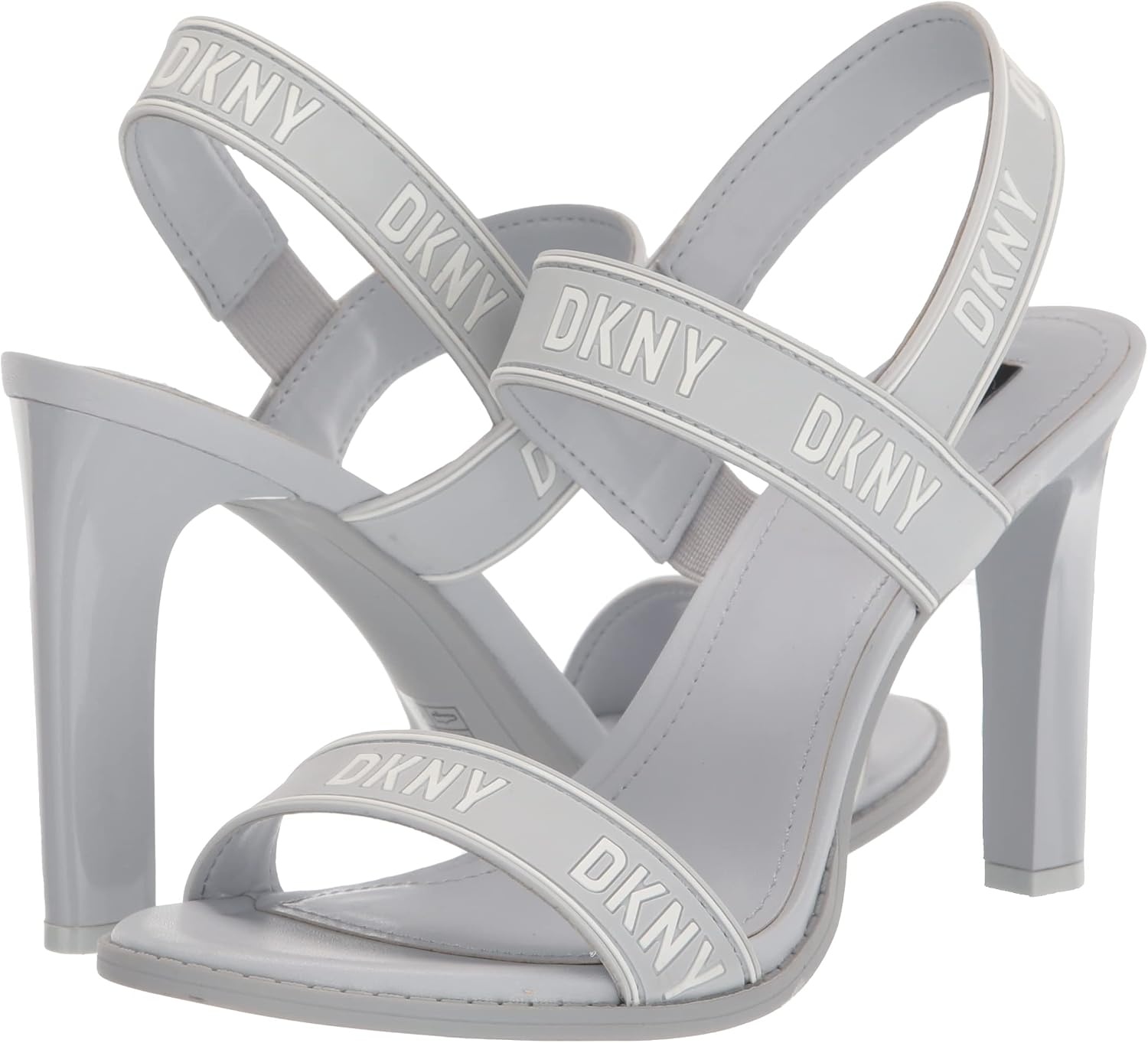 image:imageDKNY Womens Essential CAIMid Open Toe Fashion Pump Heel Sandal HeeledHalogenWhite