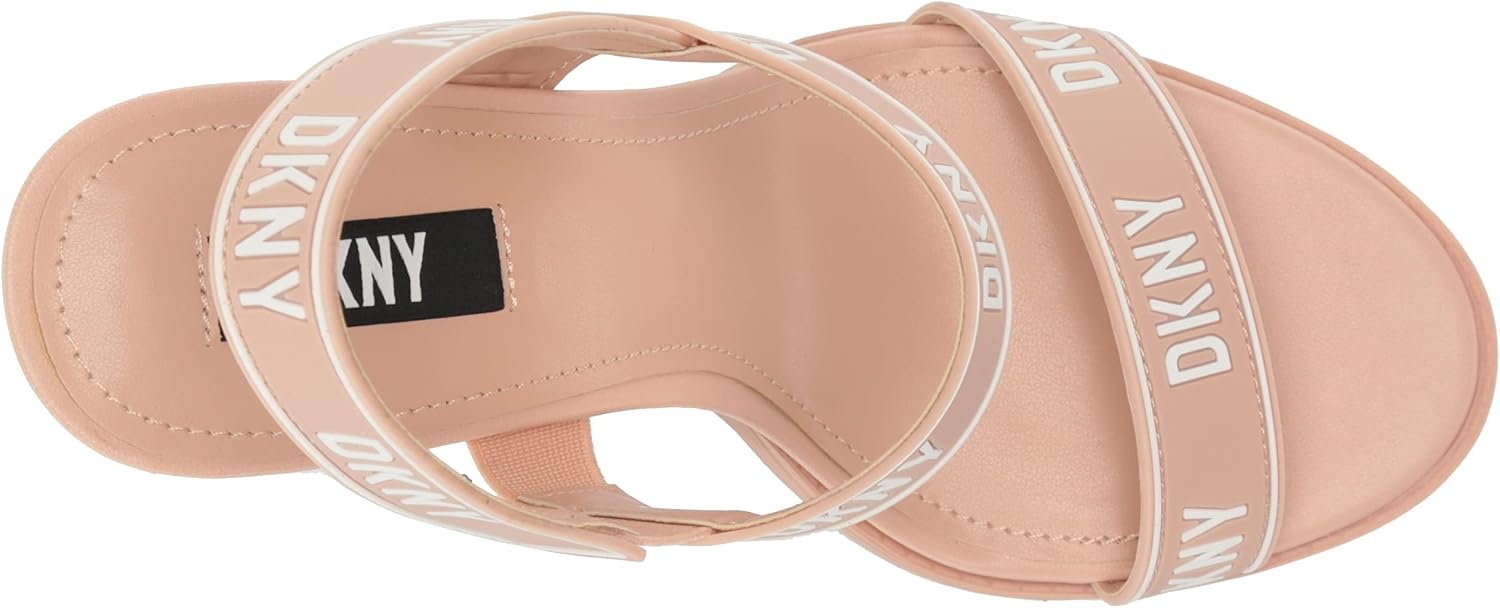 image:imageDKNY Womens Essential CAIMid Open Toe Fashion Pump Heel Sandal HeeledPowderWht