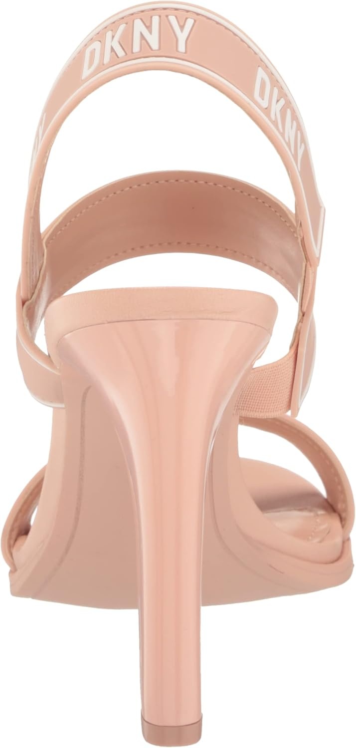 image:imageDKNY Womens Essential CAIMid Open Toe Fashion Pump Heel Sandal HeeledPowderWht