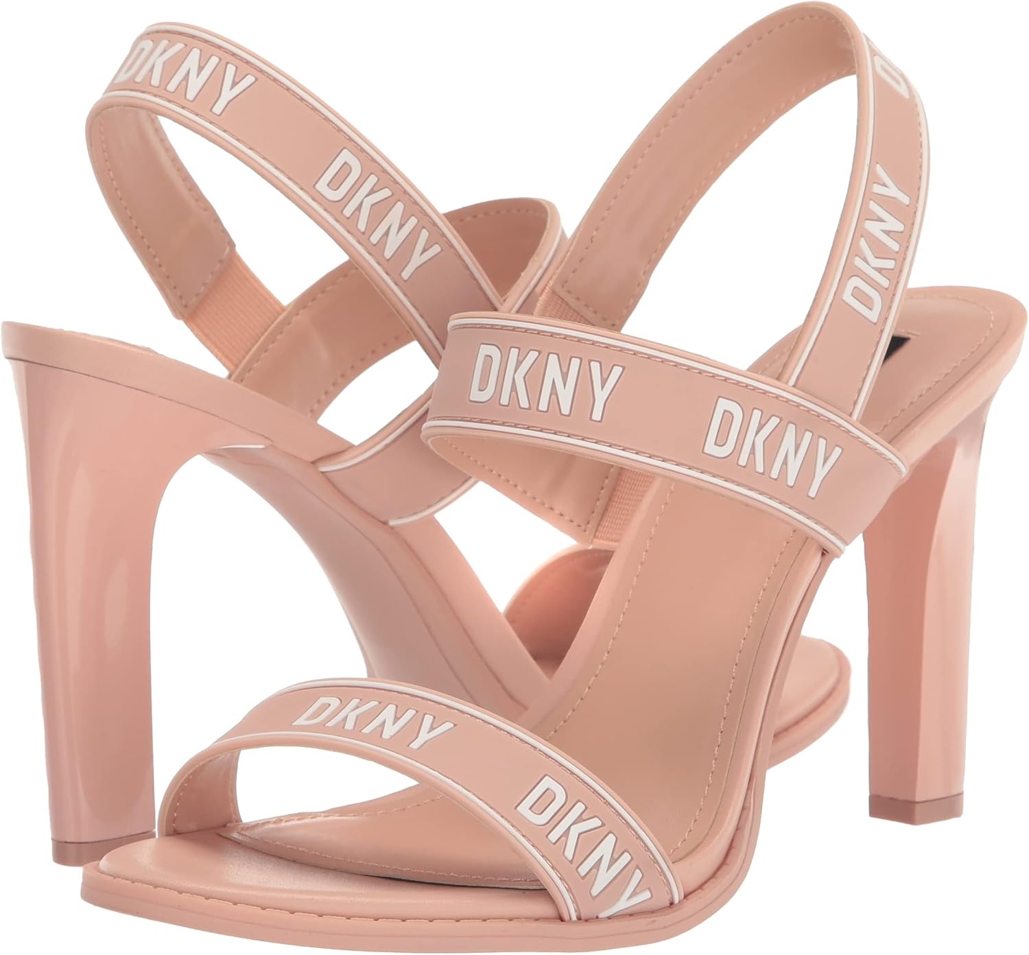 image:imageDKNY Womens Essential CAIMid Open Toe Fashion Pump Heel Sandal HeeledPowderWht