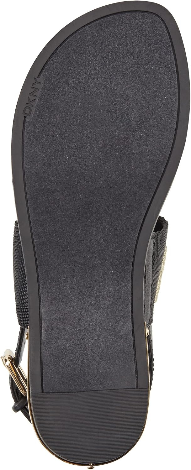 image:imageDKNY Womens Essential Open Toe Fashion Pump Heel Sandal HeeledBlackGold Amber