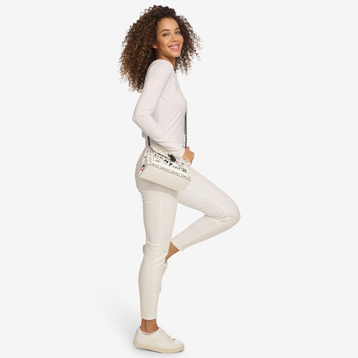 image:imageDKNY Womens Evie Shoulder BagOptic White Combo