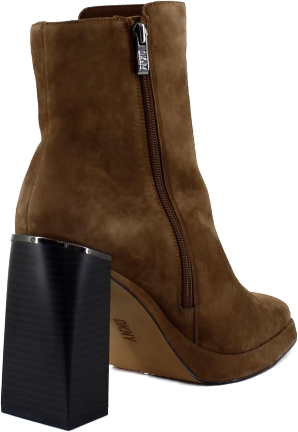 image:imageDKNY Womens Felice Suede Heeled BootieRoasted Pecan