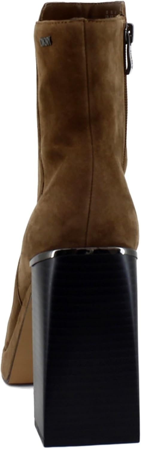 image:imageDKNY Womens Felice Suede Heeled BootieRoasted Pecan