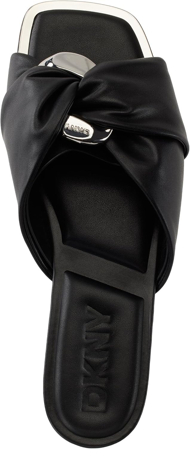 image:imageDKNY Womens Flat Flat SandalBlackNickel