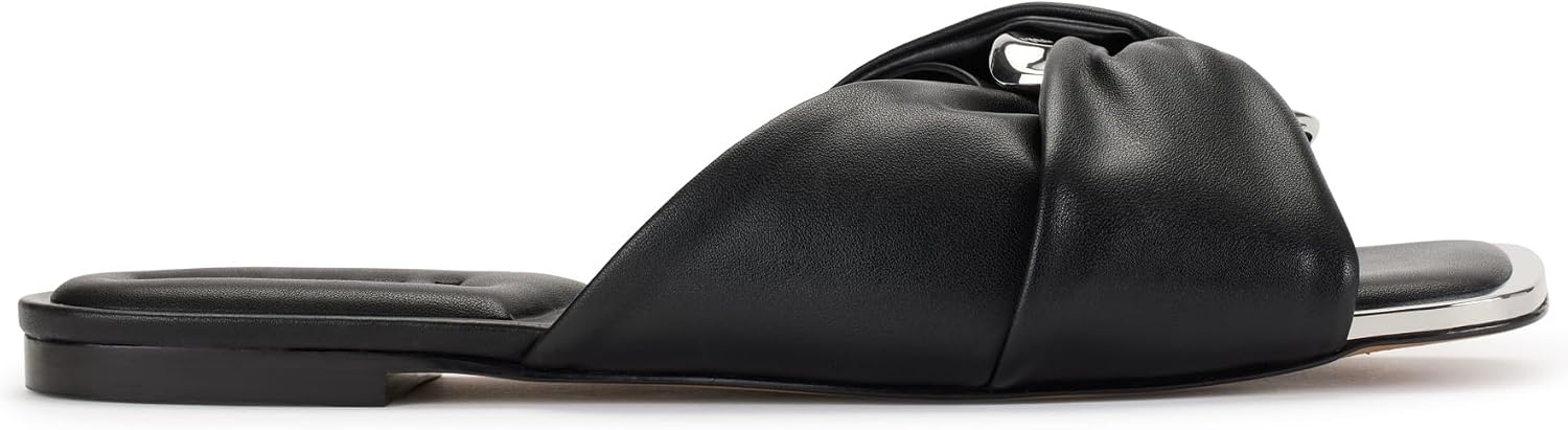 image:imageDKNY Womens Flat Flat SandalBlackNickel