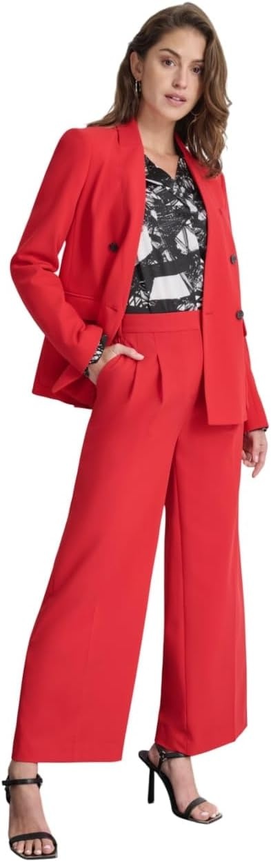 image:imageDKNY Womens Formal Work Wear Long Sleeve Double Breasted JacketRed Light