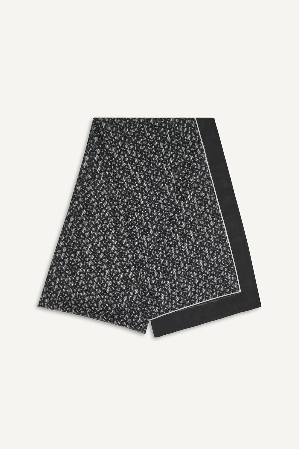 image:imageDKNY Womens Graphite Logo Chiffon Scarf Black One Size