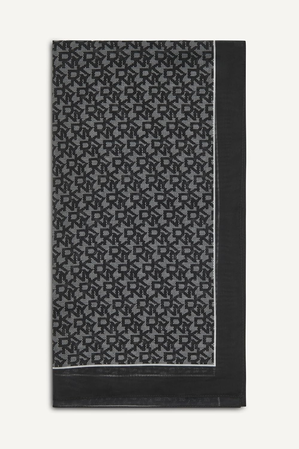 image:imageDKNY Womens Graphite Logo Chiffon Scarf Black One Size