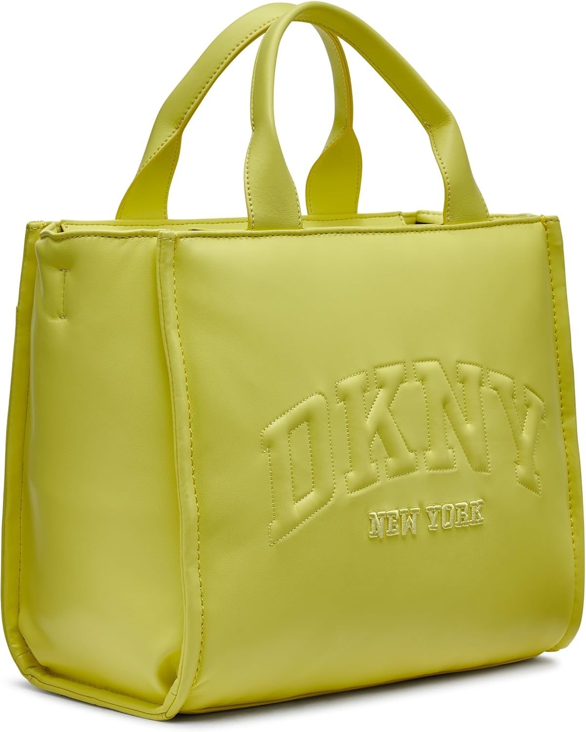 image:imageDKNY Womens Hadlee Medium Faux Leather ToteAcid Yellow