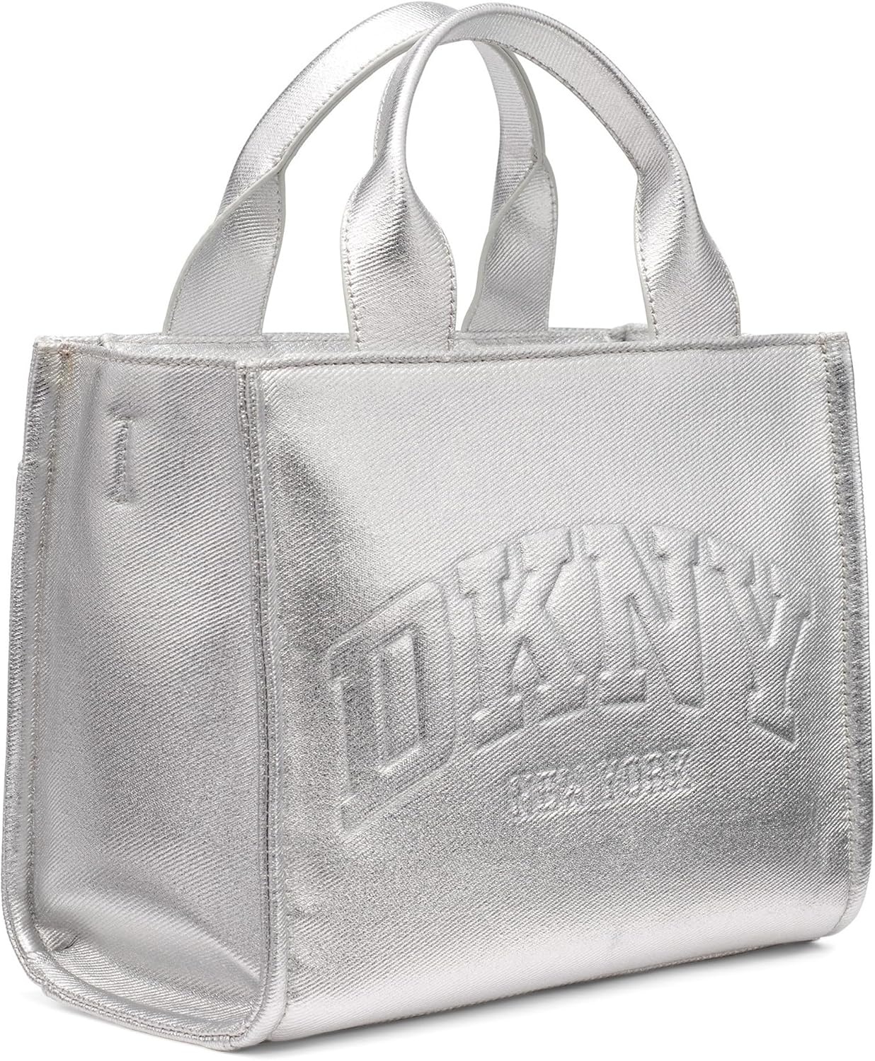 image:imageDKNY Womens Hadlee Small Canvas ToteSilver
