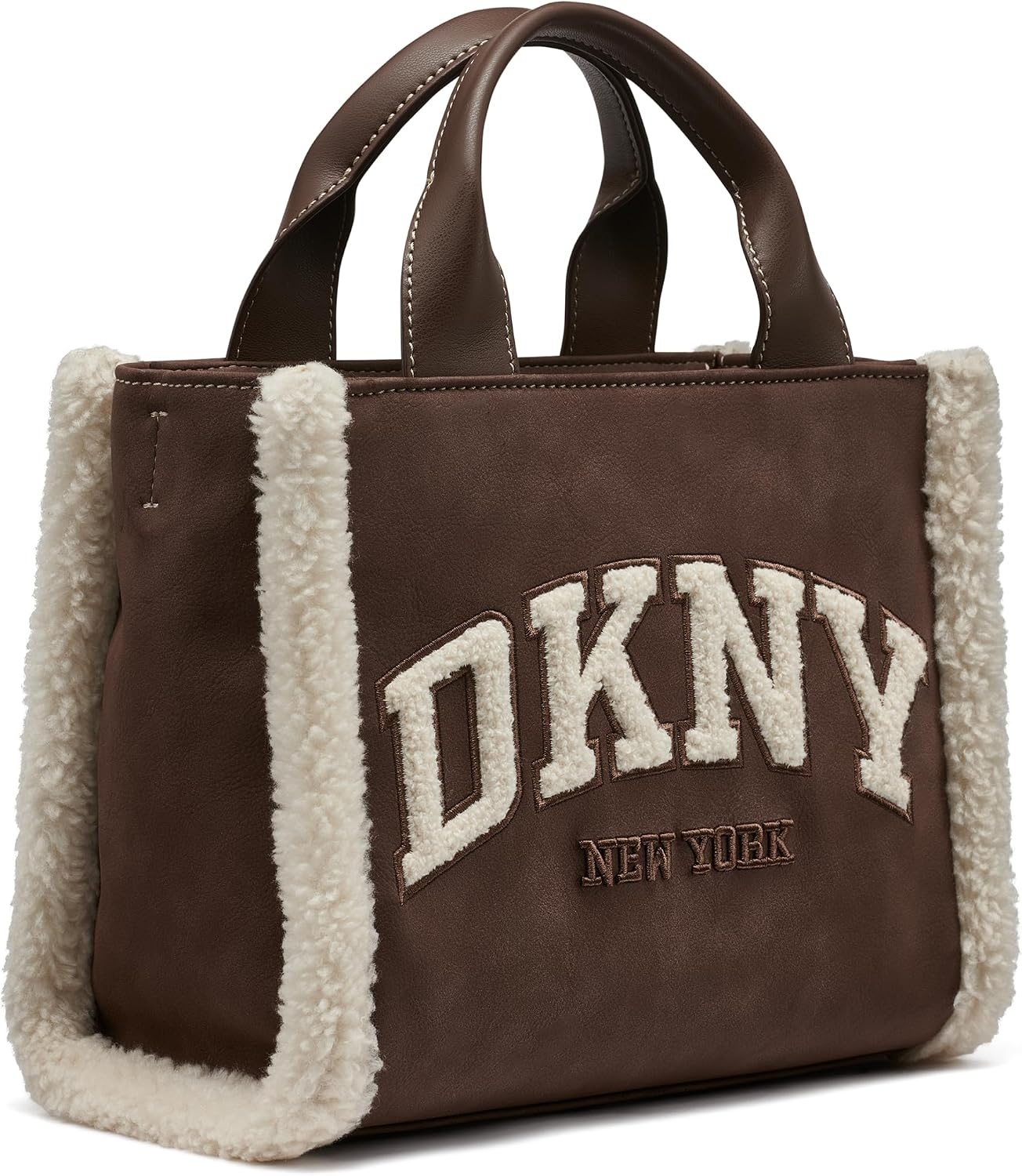 image:imageDKNY Womens Hadlee Small Fur Tote BagChocolate