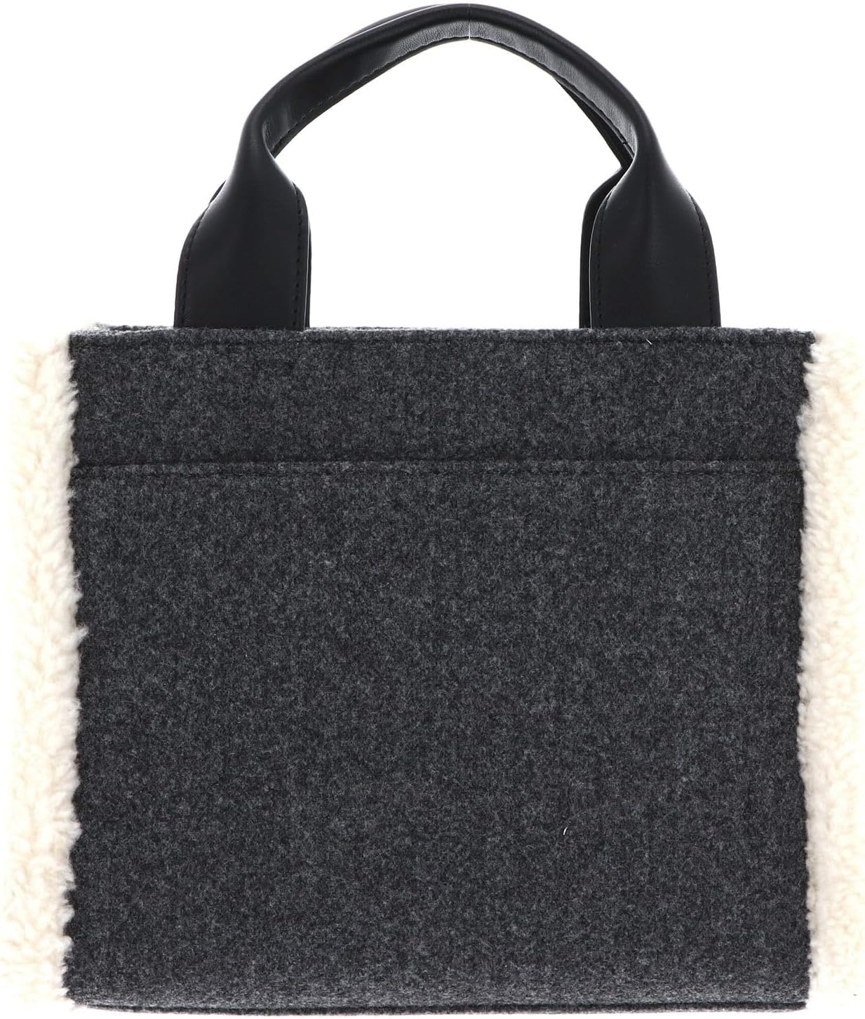 image:imageDKNY Womens Hadlee Small Fur Tote BagDark Gray Combo