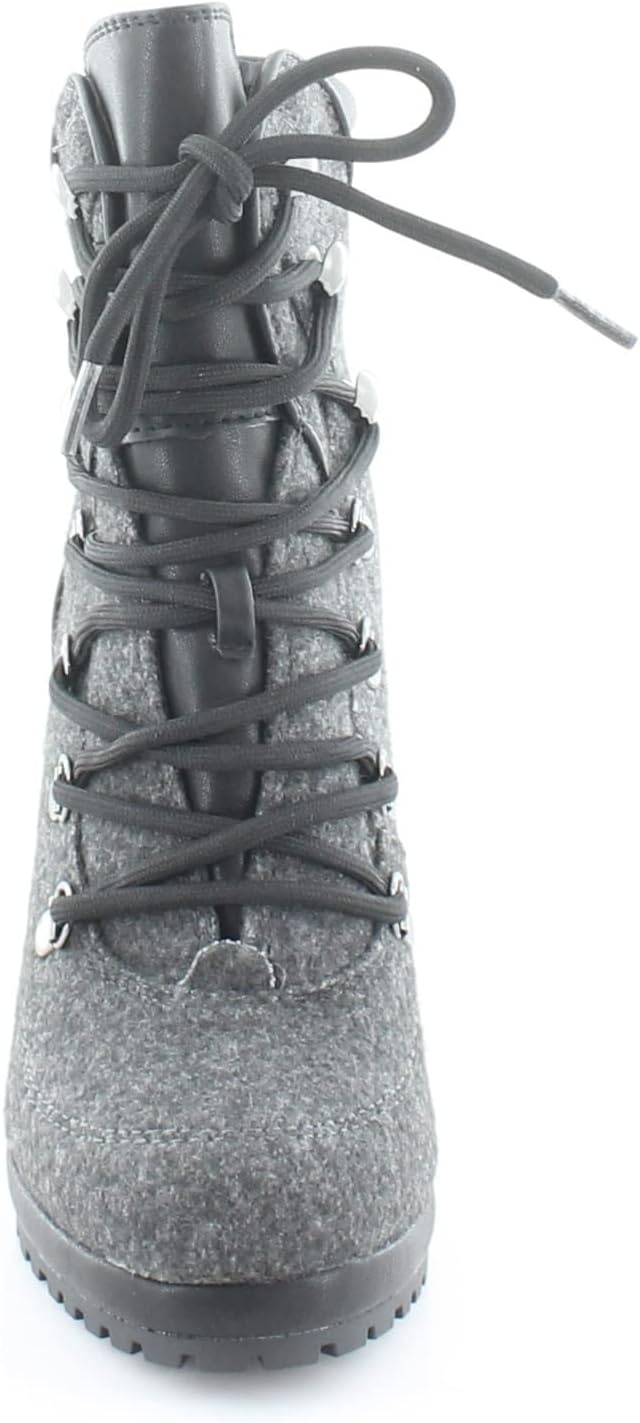 image:imageDKNY Womens High Heel Ankle BootDark GreyBlack Lenni