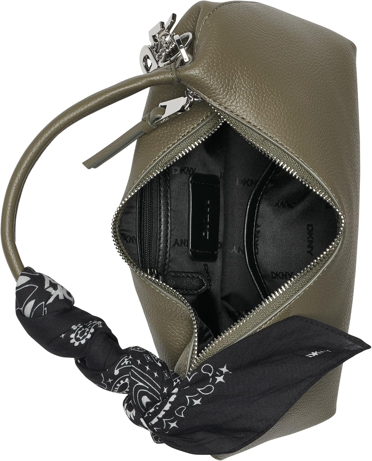 image:imageDKNY Womens Imma Crossbody Bag With Logo Keychain and Tie ScarfUtility Green