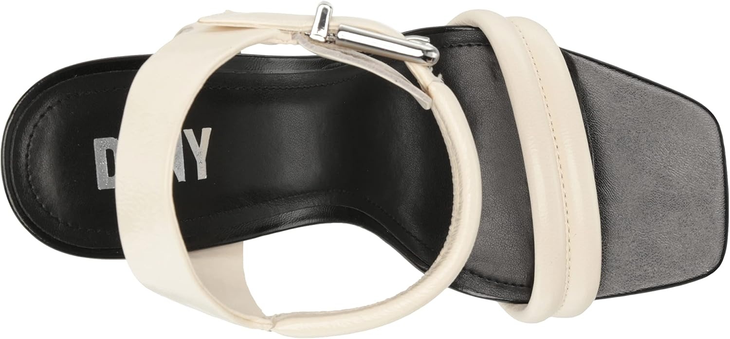 image:imageDKNY Womens Jaysha Evening Platform Dress Heel With Belt Strap DetailEgg Nog