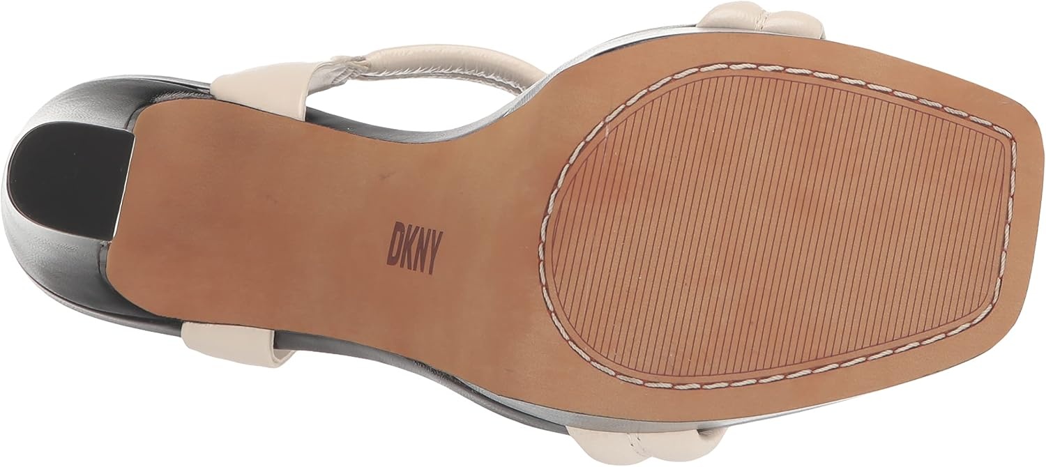 image:imageDKNY Womens Jaysha Evening Platform Dress Heel With Belt Strap DetailEgg Nog