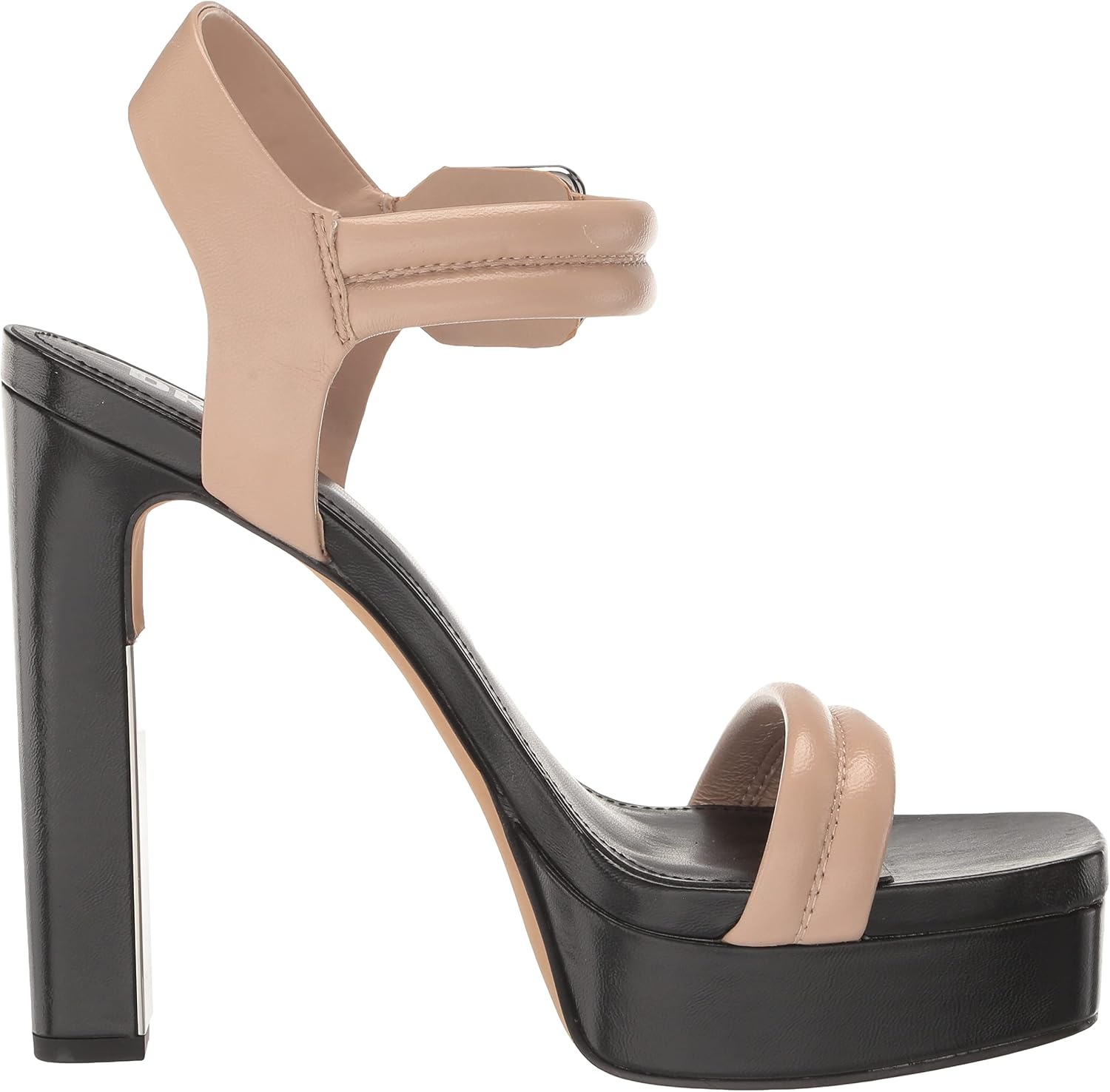 image:imageDKNY Womens Jaysha Evening Platform Dress Heel With Belt Strap DetailGold Sand