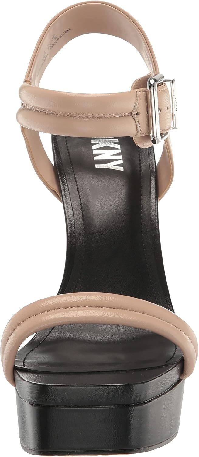 image:imageDKNY Womens Jaysha Evening Platform Dress Heel With Belt Strap DetailGold Sand