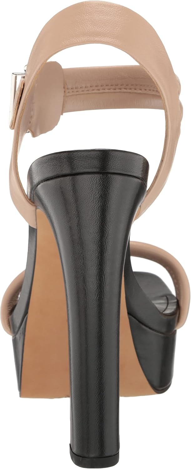 image:imageDKNY Womens Jaysha Evening Platform Dress Heel With Belt Strap DetailGold Sand
