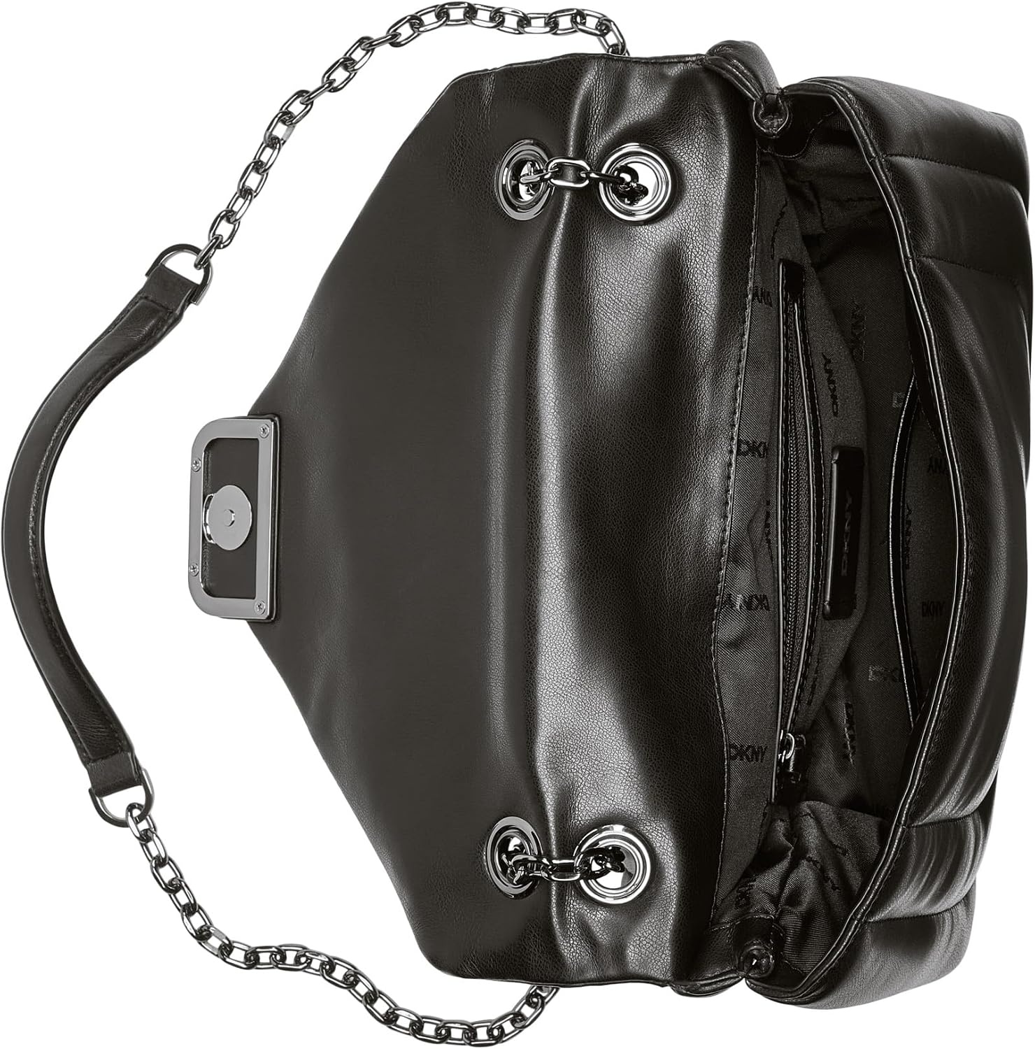 image:imageDKNY Womens Kaya Shoulder BagBlackGunmetal Combo
