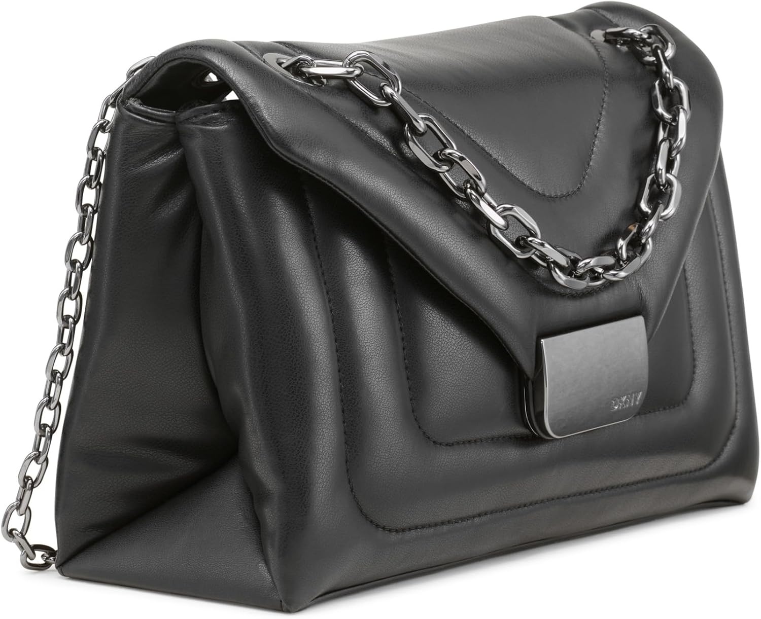 image:imageDKNY Womens Kaya Shoulder BagBlackGunmetal Combo