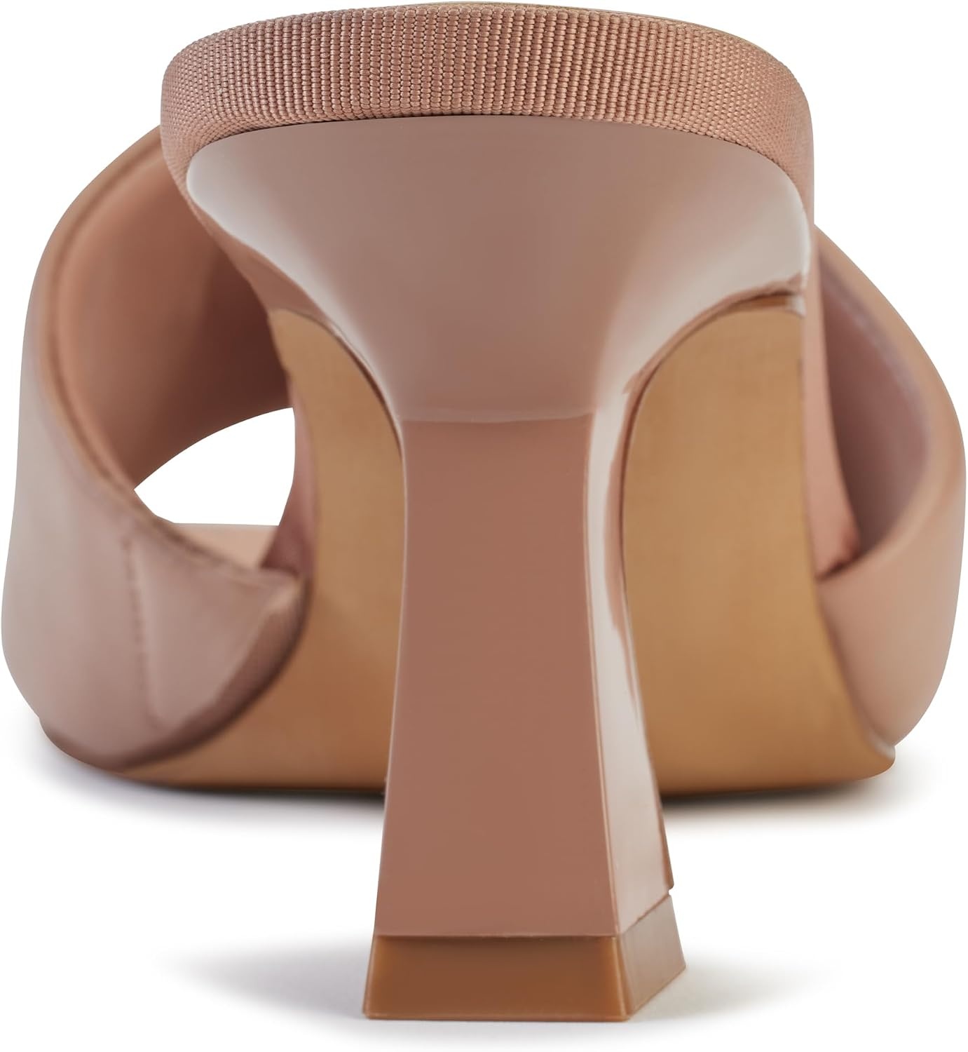 image:imageDKNY Womens Keke Square Toe Heeeld Sandal Mule With LogoBlush
