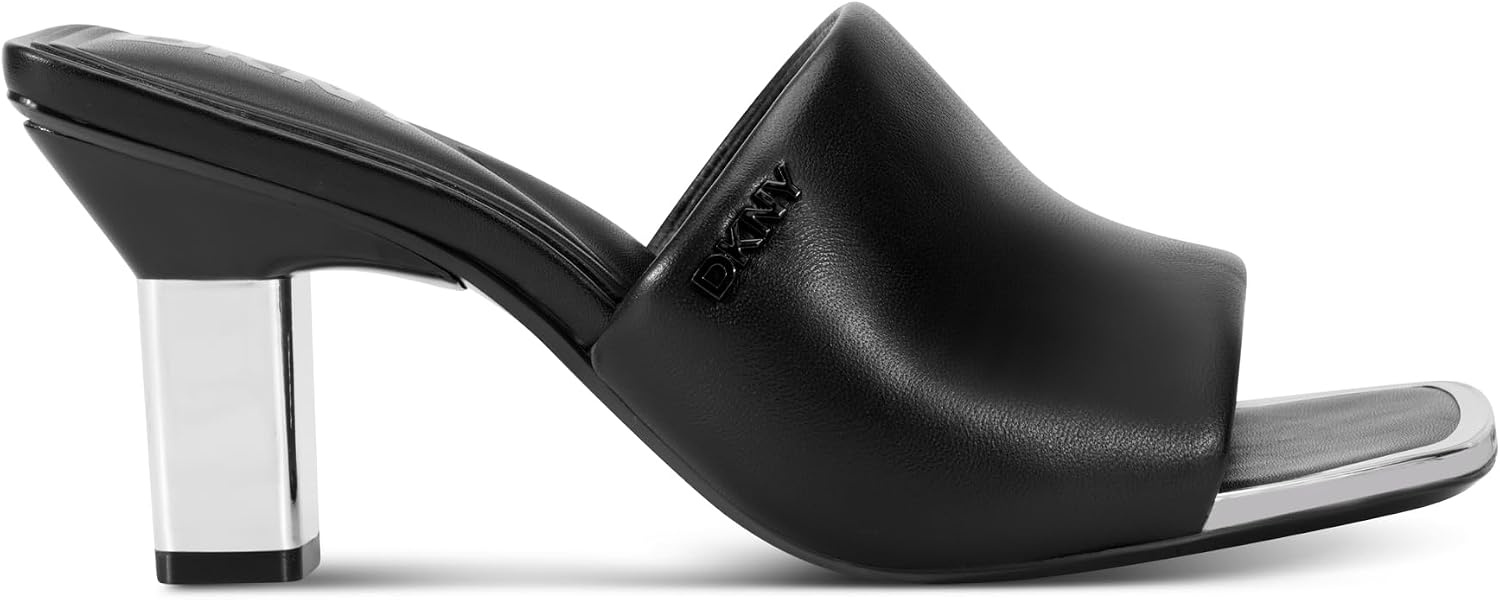 image:imageDKNY Womens Kelley Square Toe Heeled Sandal MuleBlack