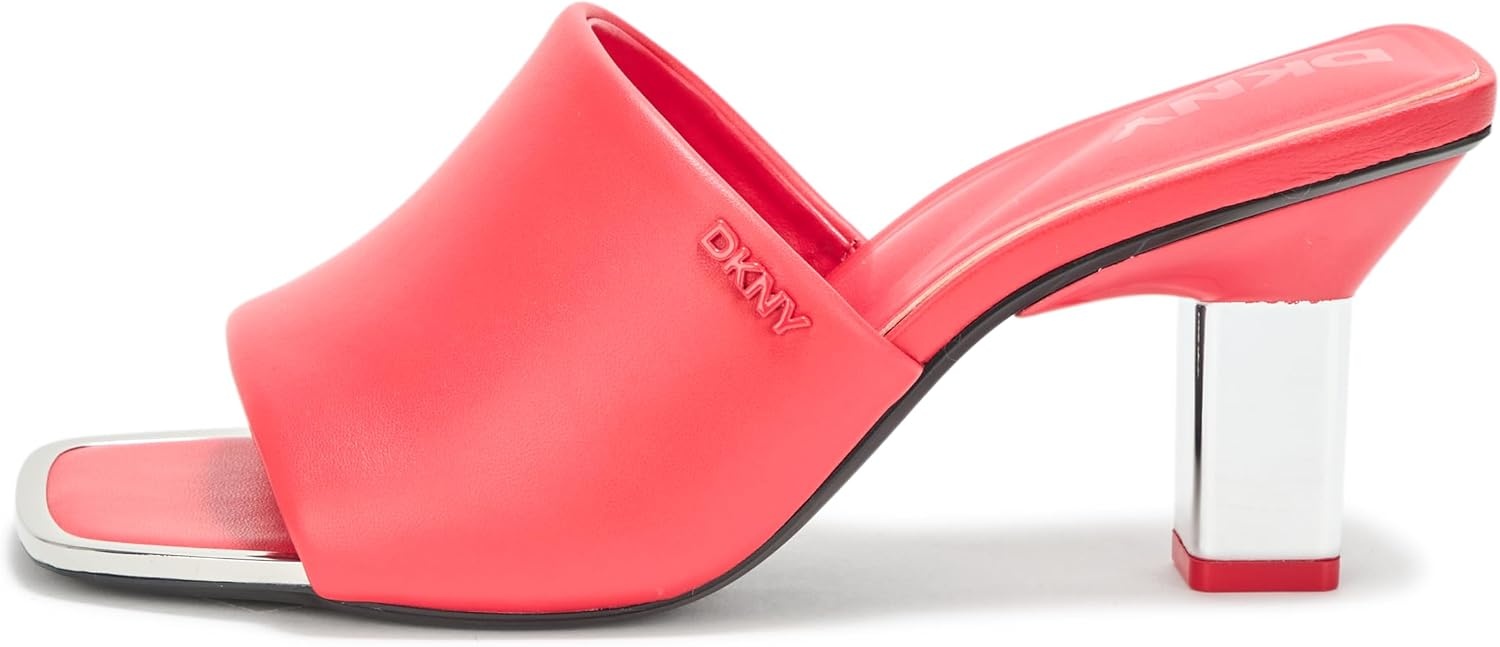 image:imageDKNY Womens Kelley Square Toe Heeled Sandal MuleWatermelon